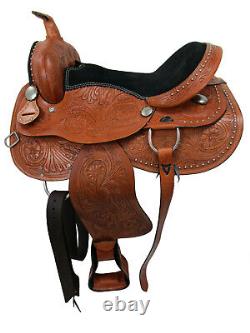 Arabian Horse Western Saddle 15 16 17 18 Pleasure Horse Used Trail Leather Tack