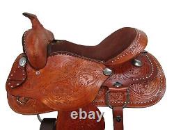 Arabian Horse Western Saddle 15 16 17 18 Pleasure Tooled Leather Trail Tack Set