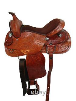 Arabian Horse Western Saddle 15 16 17 18 Pleasure Tooled Leather Trail Tack Set