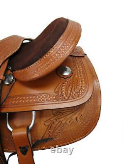 Arabian Horse Western Saddle Used Tooled Leather Pleasure Trail Tack 18 17 16 15