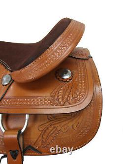 Arabian Horse Western Saddle Used Tooled Leather Pleasure Trail Tack 18 17 16 15