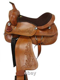 Arabian Horse Western Saddle Used Tooled Leather Pleasure Trail Tack 18 17 16 15