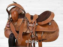 Arabian Horse Western Saddle Used Tooled Leather Pleasure Trail Tack 18 17 16 15