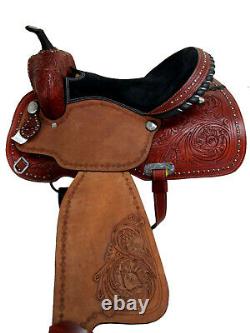 Arabian Horse Western Trail Floral Tooled Used Leather Pleasure Set 15 16 17 18