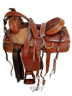 Arabian Horse Western Trail Pleasure Saddle 15 16 17 Tooled Leather Tack Set