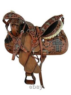 Arabian Western Saddle Horse Pleasure Used Trail Cross Leather Tack Set 15 16 17