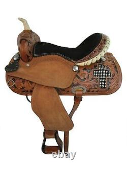 Arabian Western Saddle Horse Pleasure Used Trail Cross Leather Tack Set 15 16 17