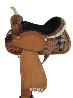 Arabian Western Saddle Horse Pleasure Used Trail Cross Leather Tack Set 15 16 17