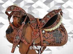 Arabian Western Saddle Horse Pleasure Used Trail Cross Leather Tack Set 15 16 17