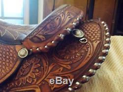 Arabian -arab Saddle Tex Tan Herefordexcellentsilver Laced Top Qualityusa