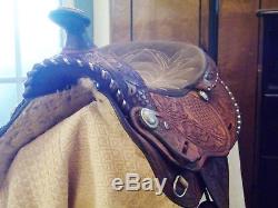 Arabian -arab Saddle Tex Tan Herefordexcellentsilver Laced Top Qualityusa