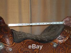 Arabian -arab Saddle Tex Tan Herefordexcellentsilver Laced Top Qualityusa