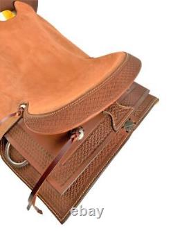 Argentina Cow Leather Hardseat Cutter Style Western Saddle Full QH Bars 16 NEW