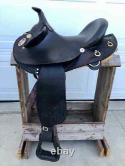 Australian Outrider Collection Outback Saddle by Tough 1 Black, 18 inch (L)
