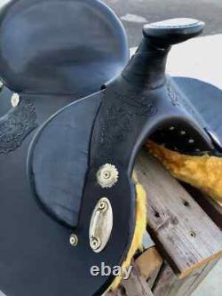 Australian Outrider Collection Outback Saddle by Tough 1 Black, 18 inch (L)