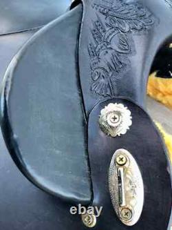 Australian Outrider Collection Outback Saddle by Tough 1 Black, 18 inch (L)