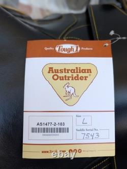 Australian Outrider Collection Outrider Stock Saddle Black with Horn Large