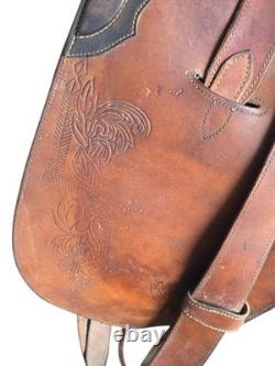 Australian Stock Saddle 17'' Metal Stirrups Down Under Saddle Supply