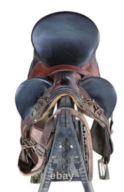 Australian Stock Saddle 17'' Metal Stirrups Down Under Saddle Supply