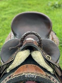 Australian saddle hybrid western stock saddle with adjustable tree