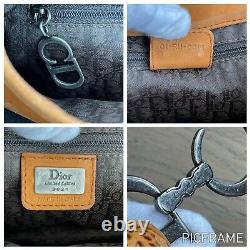 Auth CHRISTIAN DIOR Brown Lattice Leather Saddle Bag Limited Edition Purse