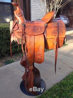 Awesome custom made High back buckaroo Saddle Made By Saddle Maker Jack Carroll