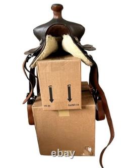 B Bar B Saddlery Leather Western Saddle For Horseback Riding