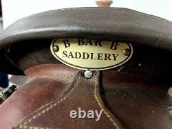 B Bar B Saddlery Leather Western Saddle For Horseback Riding