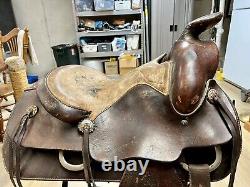 B. Hill Saddlery Heavy Leather Wide Gullet Western Horse Saddle 15 In Seat