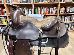 B. Hill Saddlery Heavy Leather Wide Gullet Western Horse Saddle 15 In Seat