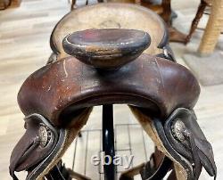 B. Hill Saddlery Heavy Leather Wide Gullet Western Horse Saddle 15 In Seat