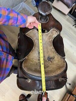 B. Hill Saddlery Heavy Leather Wide Gullet Western Horse Saddle 15 In Seat