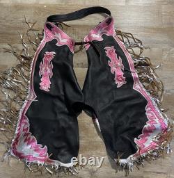 BARSTOW BULL RIDING Rodeo CHAPS. Longhorn Saddle 100-13A3 30x391/2 EUC