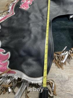 BARSTOW BULL RIDING Rodeo CHAPS. Longhorn Saddle 100-13A3 30x391/2 EUC