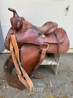 BEAUTIFUL Western Horse Saddle 15 Brown Leather 1300 In Very Good Condition