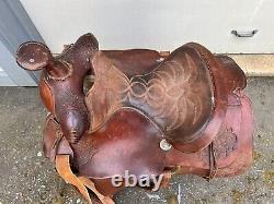 BEAUTIFUL Western Horse Saddle 15 Brown Leather 1300 In Very Good Condition