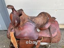 BEAUTIFUL Western Horse Saddle 15 Brown Leather 1300 In Very Good Condition