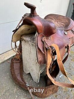 BEAUTIFUL Western Horse Saddle 15 Brown Leather 1300 In Very Good Condition