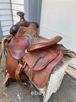 BEAUTIFUL Western Horse Saddle 15 Brown Leather 1300 In Very Good Condition