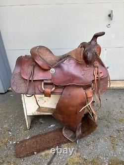 BEAUTIFUL Western Horse Saddle 15 Brown Leather 1300 In Very Good Condition