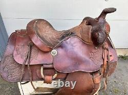 BEAUTIFUL Western Horse Saddle 15 Brown Leather 1300 In Very Good Condition