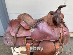 BEAUTIFUL Western Horse Saddle 15 Brown Leather 1300 In Very Good Condition