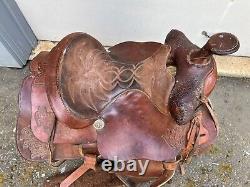 BEAUTIFUL Western Horse Saddle 15 Brown Leather 1300 In Very Good Condition