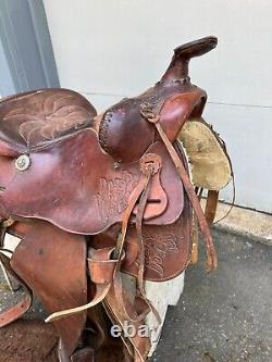 BEAUTIFUL Western Horse Saddle 15 Brown Leather 1300 In Very Good Condition