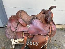 BEAUTIFUL Western Horse Saddle 15 Brown Leather 1300 In Very Good Condition