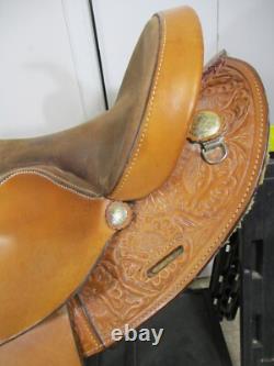 BIG HORN Lightweight Leather Western Barrel Racing Saddle Model # 1526