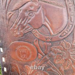 BIG W SADDLERY 1215 Buckstitch Floral Tooled Trail Show Western Saddle 14.5