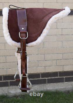 Bareback Pad W Stirrups Trail Western English Horse Saddle Blanket Used