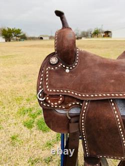 Barrel, Deep Seat, Stitched, Adults & Kids-Youth Western Horse Barrel Saddle