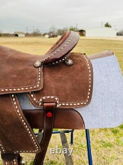 Barrel, Deep Seat, Stitched, Adults & Kids-Youth Western Horse Barrel Saddle